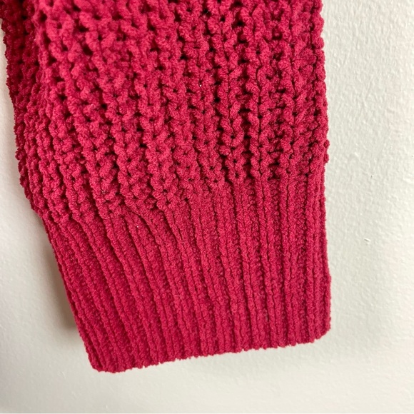 J. Jill NWT Chenille Cabled Tunic In Cherrywine Color Size Medium - Picture 3 of 14